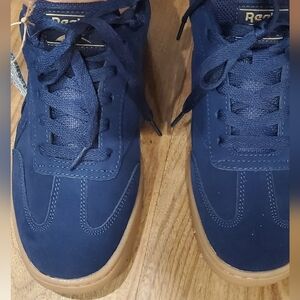 Reebok  Deep Blue Sneakers with Tan Sole